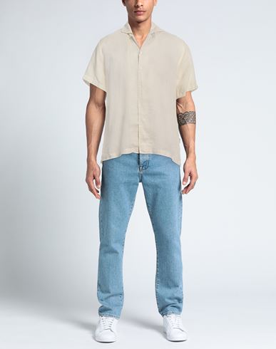 Man Shirt Cream Size S Linen