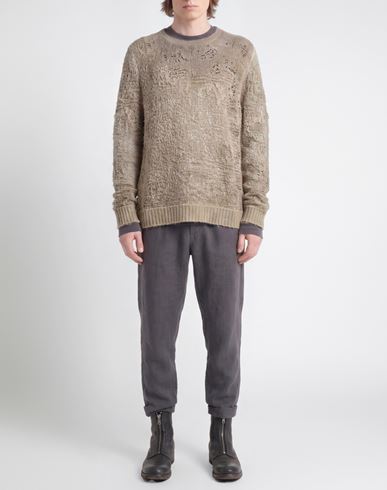 Man Sweater Taupe Size XXL Wool, Linen, Polyamide, Elastane