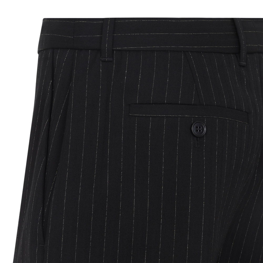 Black Straight Flat Front Pants