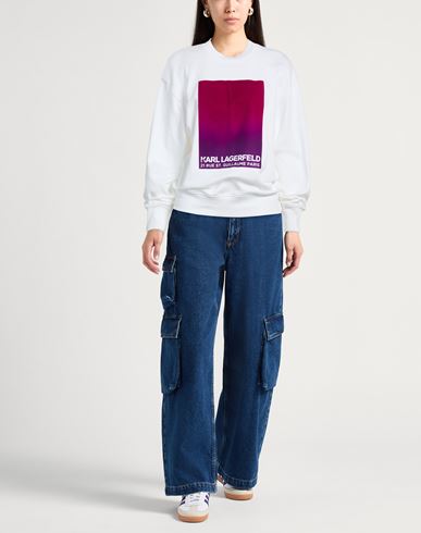 Woman Sweatshirt White Size S Cotton
