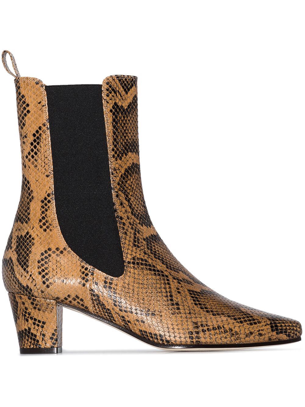 Python-print 50mm ankle boots - Brown