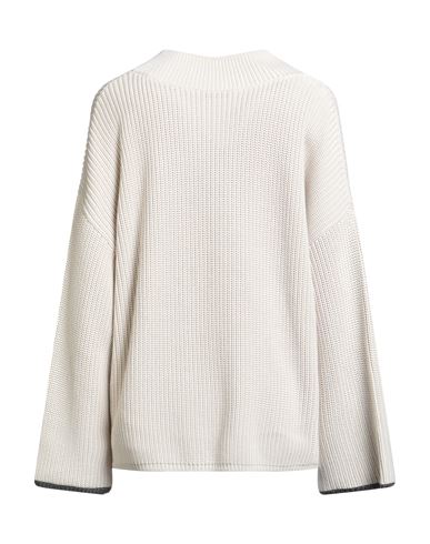 Woman Sweater Beige Size L Cotton, Ecobrass