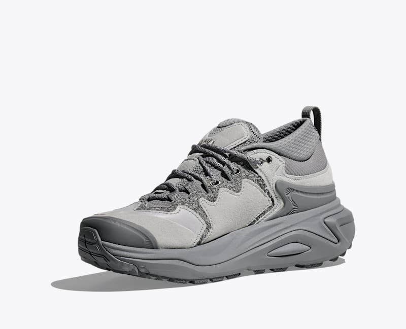 HOKA Elite Terrain System Kaha 3 Low GTX Shoes in Galactic Grey/Stardust