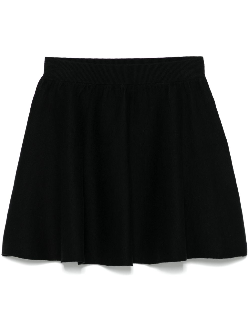 Fine-knit mini skirt - Black