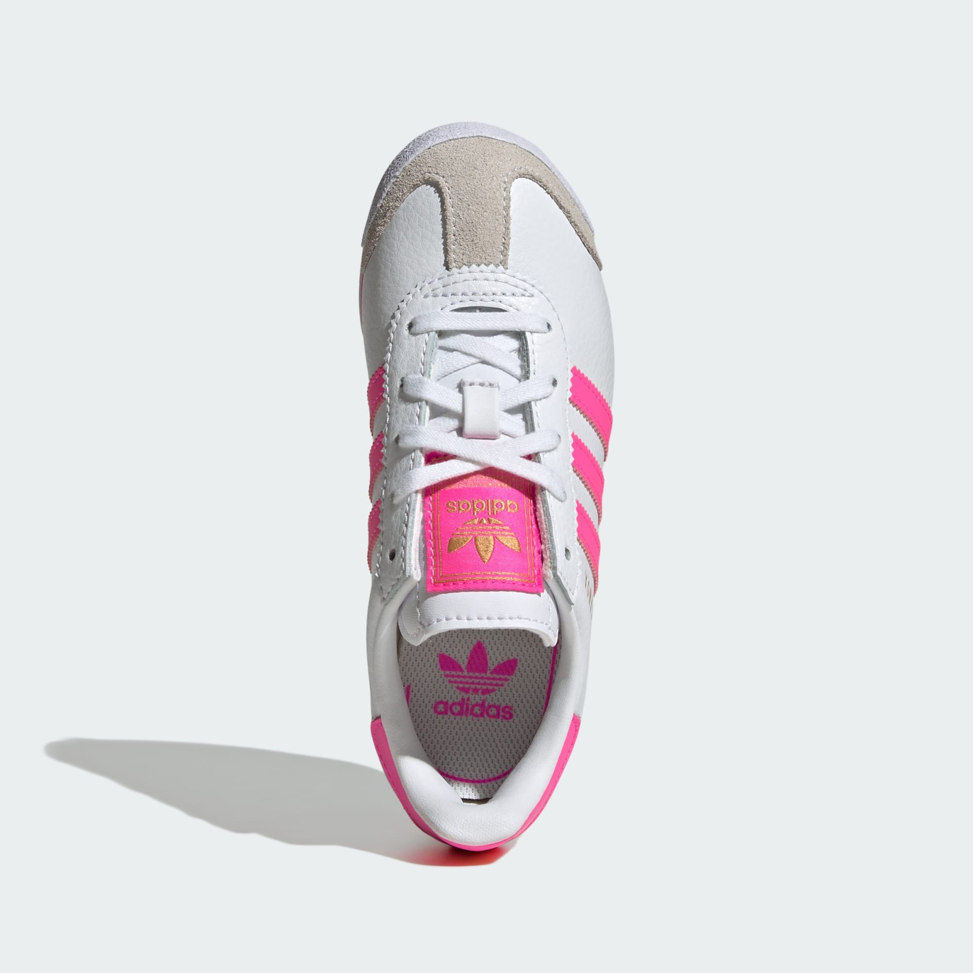 ADIDAS Originals Kids Unisex Samoa Shoes - Pink & White Leather - .5 Kid