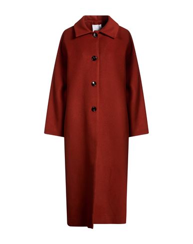Woman Coat Rust Size S Wool