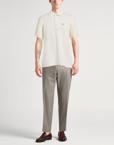 Man Polo shirt Ivory Size S Cotton, Elastane