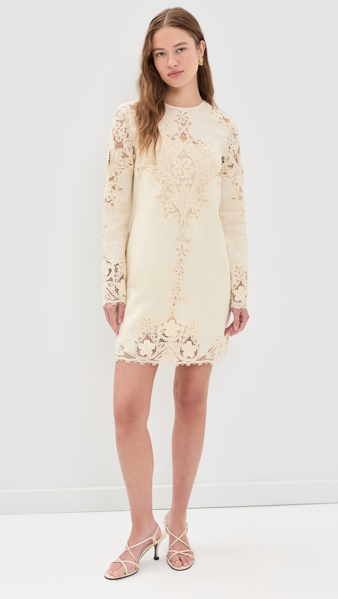 Camie Linen Mini Dress Ivory