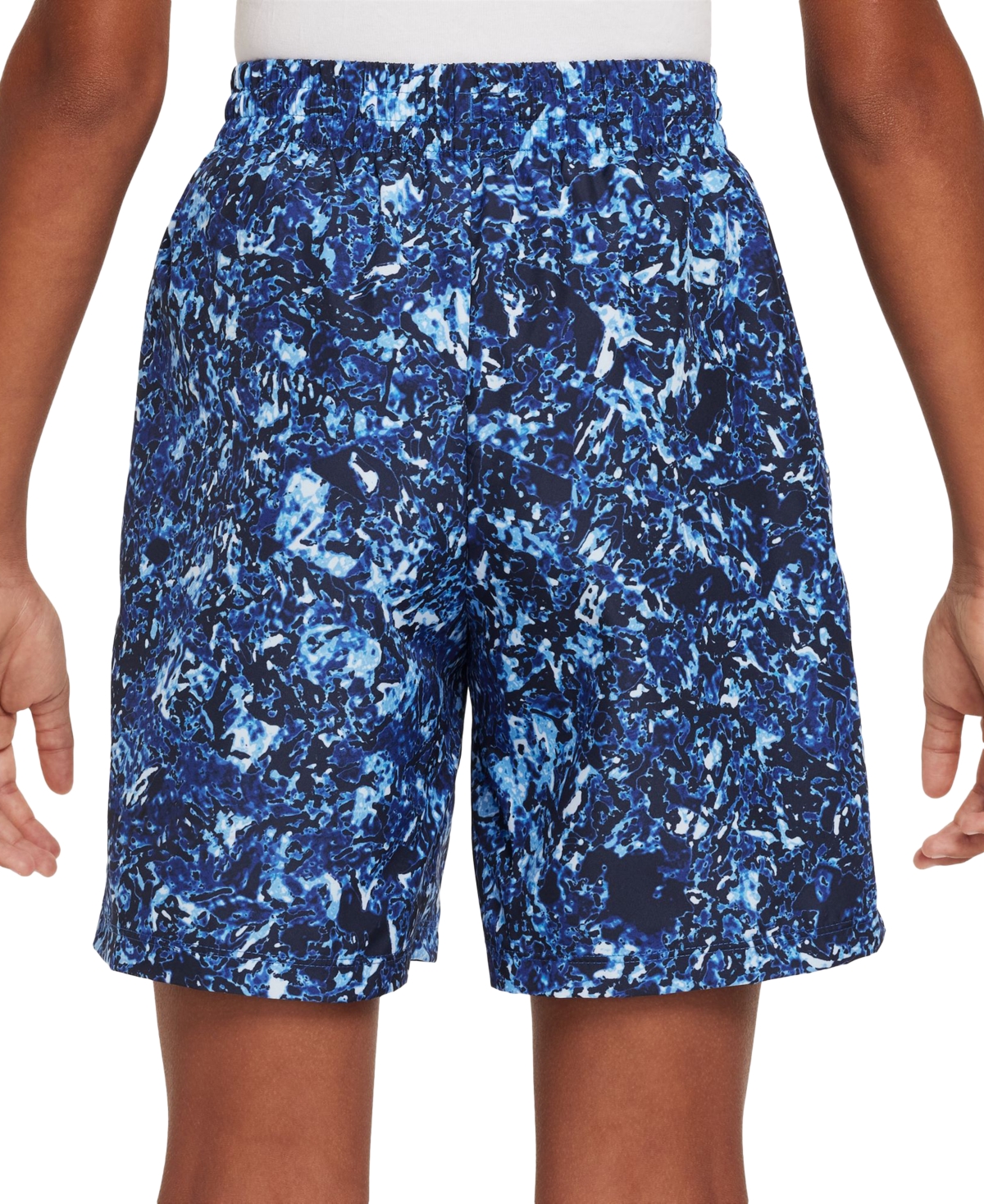 Big Boys Multi Printed Dri-fit Shorts - Game Royal/white