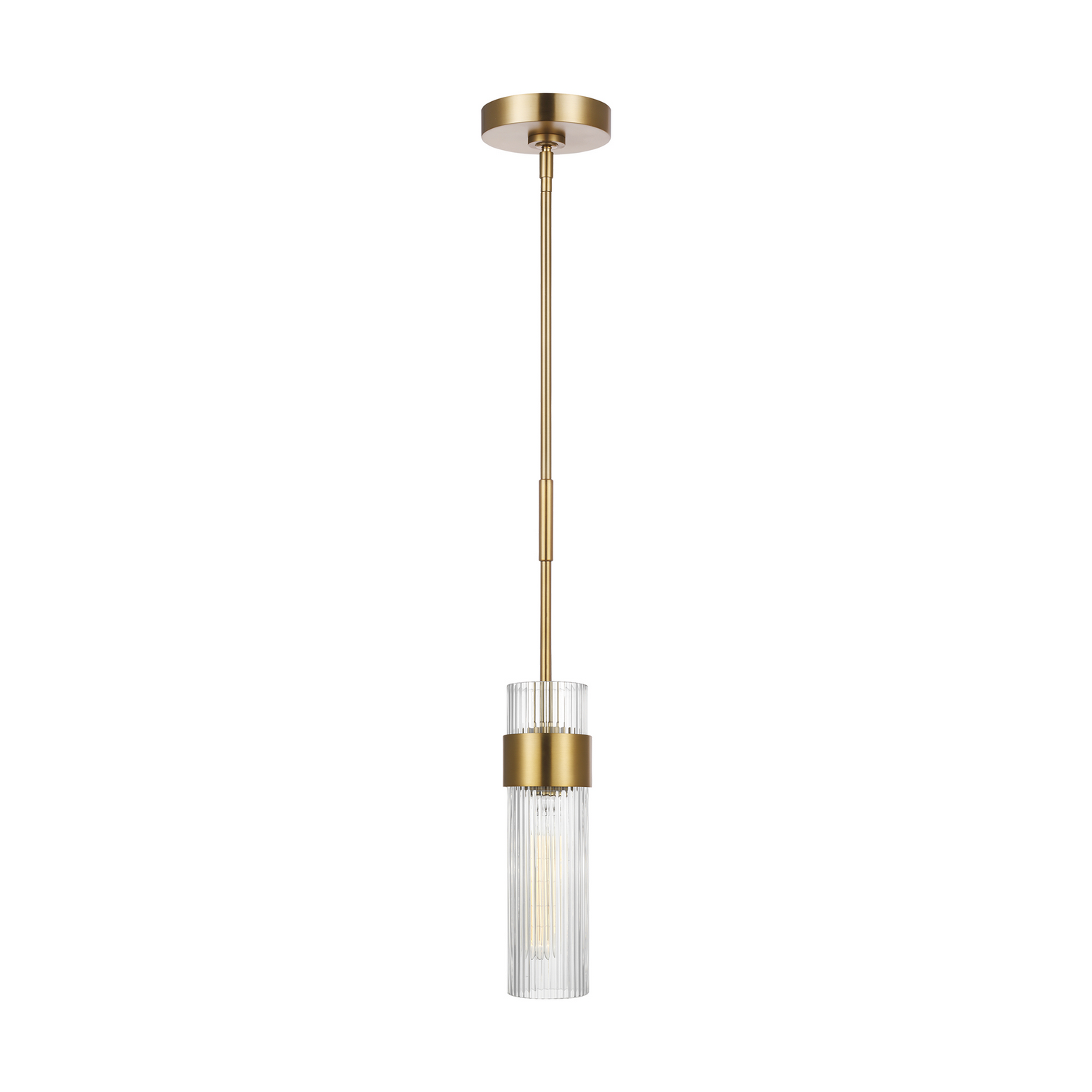 Visual Comfort Studio Geneva Pendant Light in Burnished Brass by Chapman & Myer