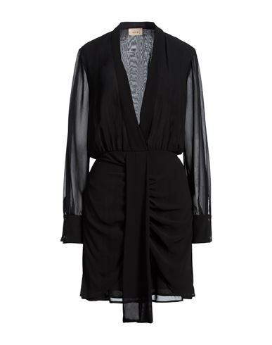 Woman Mini dress Black Size L Polyester