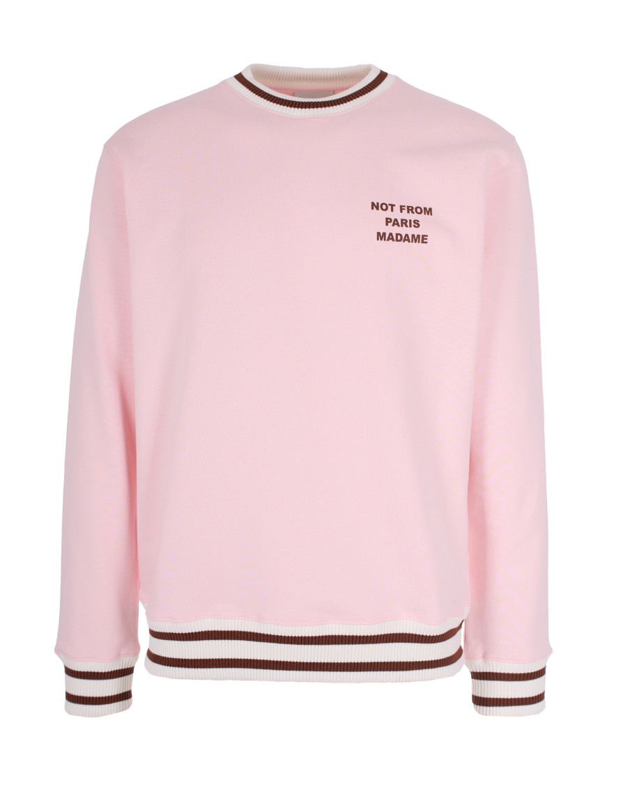 Pink Slogan Crew Neck Sweatshirt
