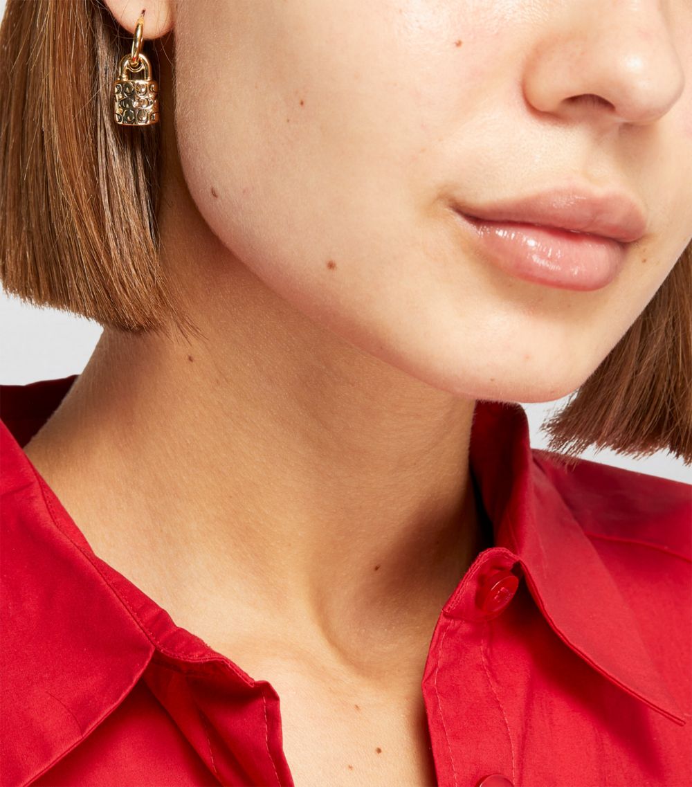 Padlock Key Earrings