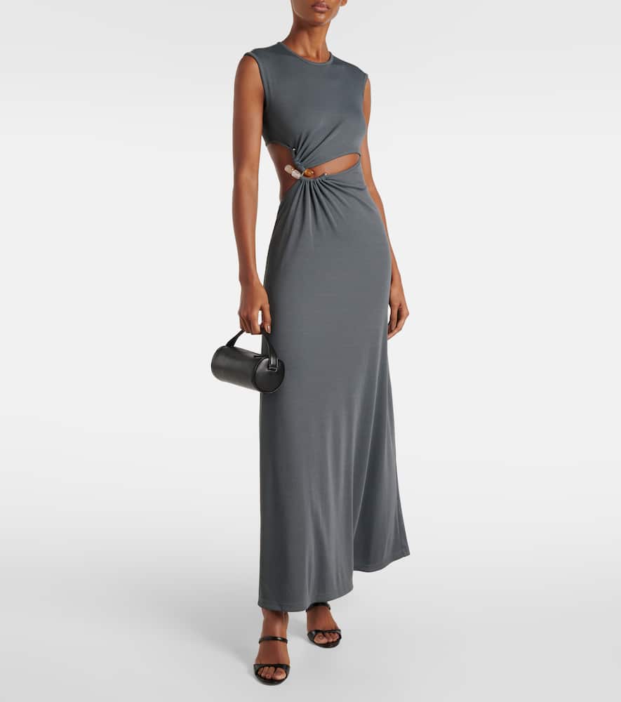 Concave Stone cut-out maxi dress