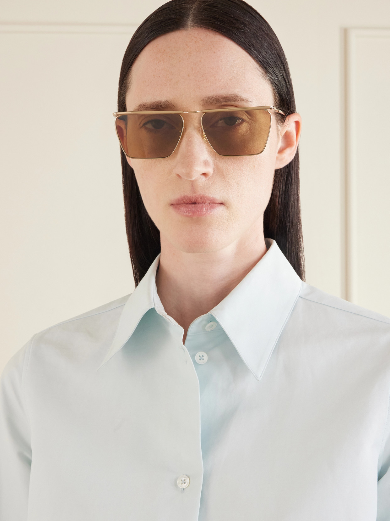 + Jil Sander Aviator-style Gold-toned Sunglasses - One size