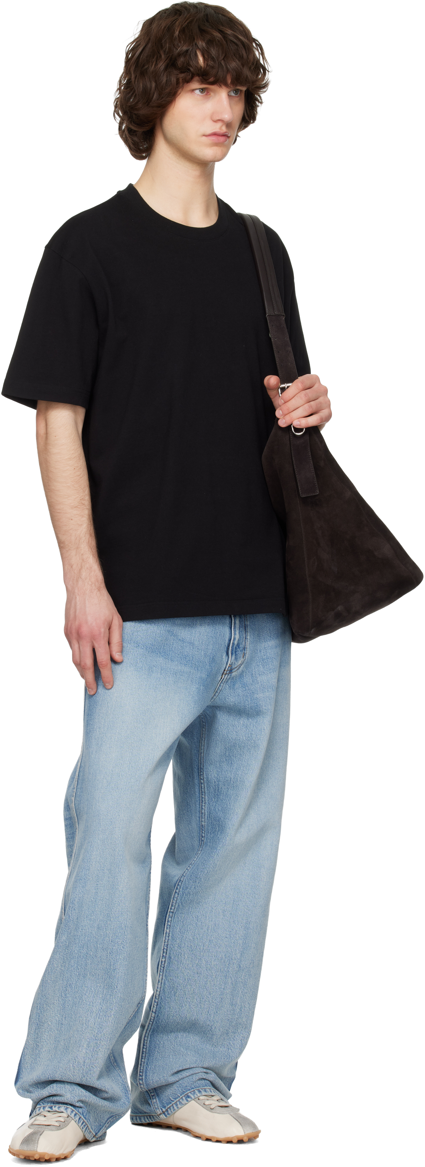 Black Solid Back Logo Short Sleeve T-shirt
