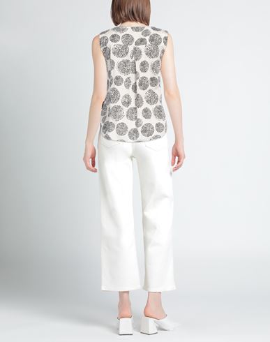 Alessia Santi Woman Top Cream Size 0 Cotton