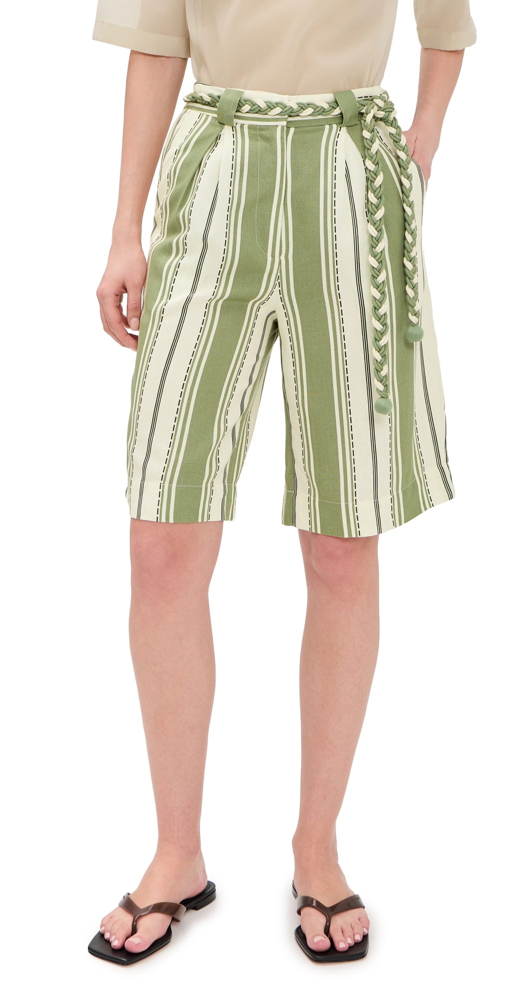 Relaxing Stripe Bermuda Shorts Relaxing Stripe