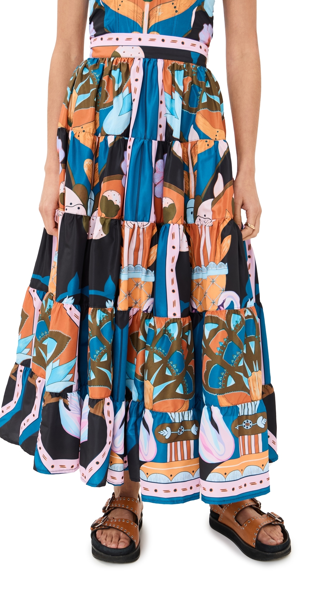Viktoria Skirt Black/Blue Multicolor Print