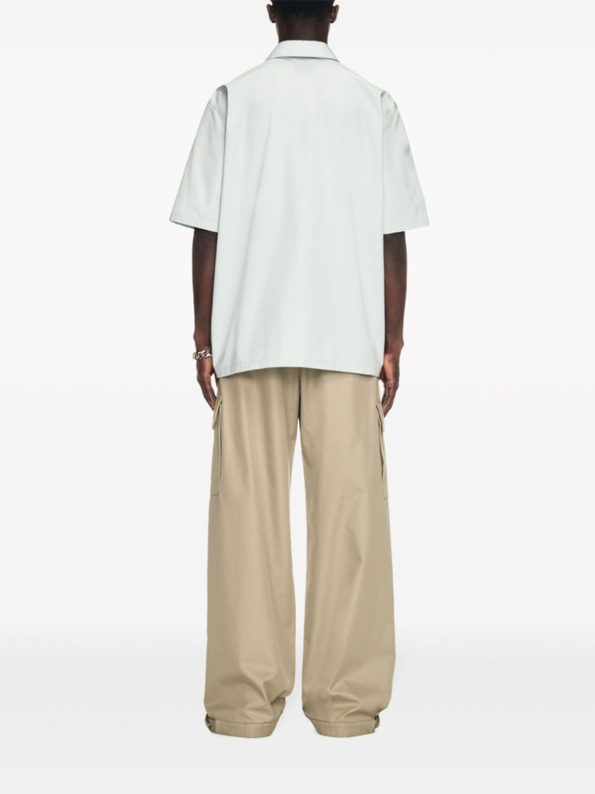 Wide-leg cargo trousers - Neutrals
