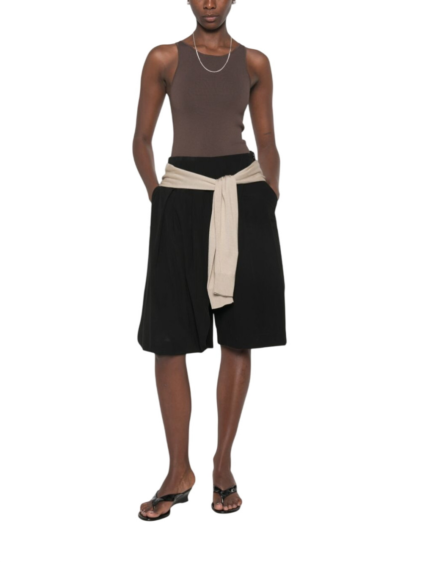 Toteme Classic Compact Knit Tank Top in Brown