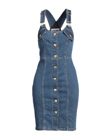 Moschino Couture Woman Mini dress Blue Size 4 Cotton, Elastane