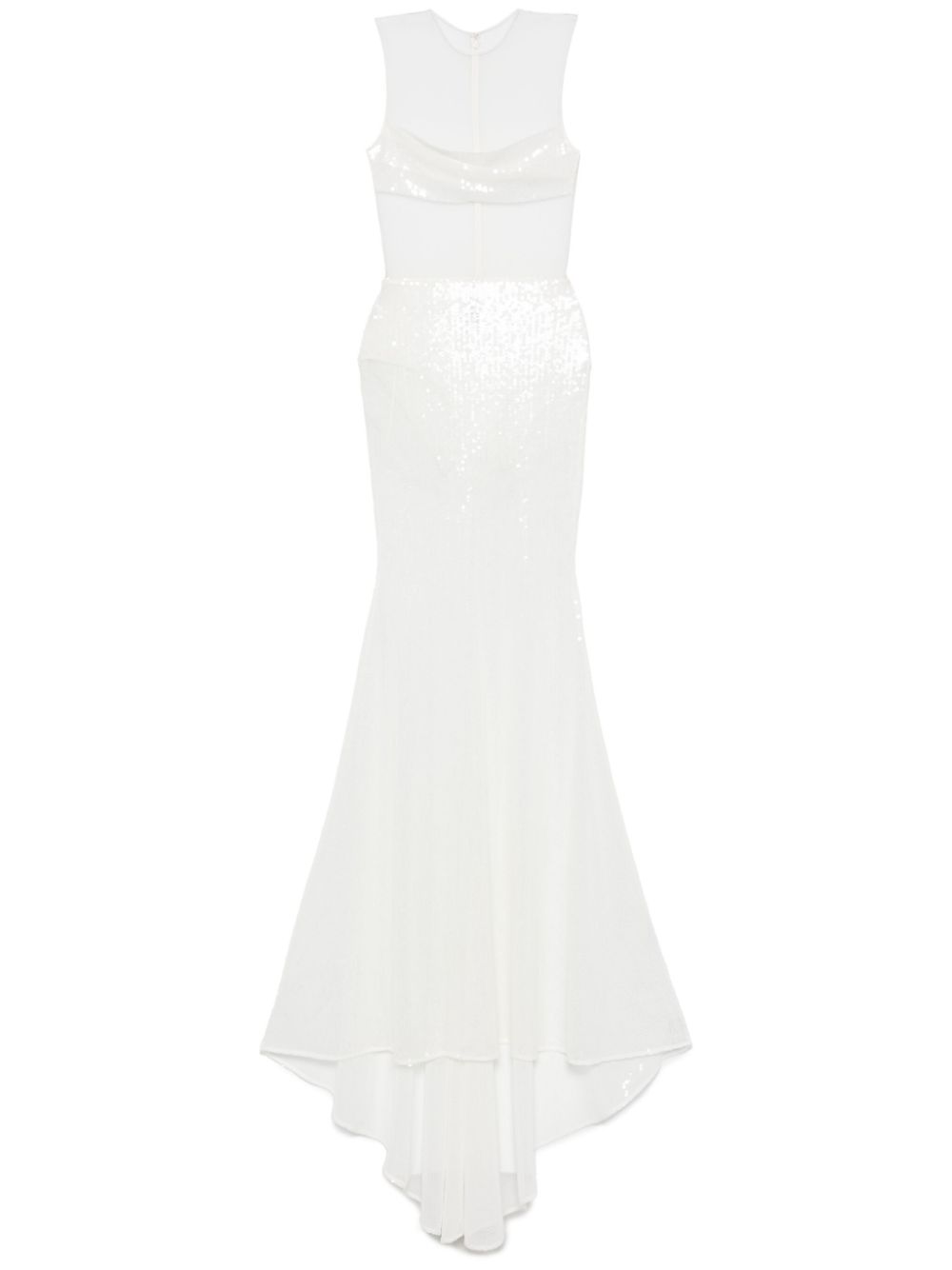 Sequinned mesh gown - Purple