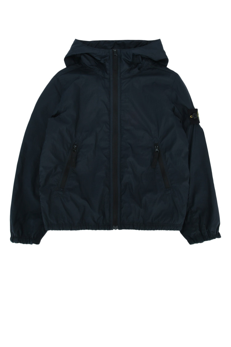 Kids Navy Blue Logo Jacket