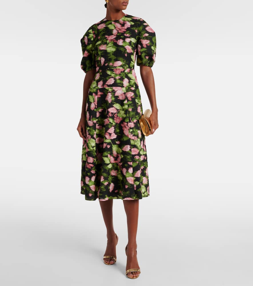 Erdem Floral matelassé midi dress