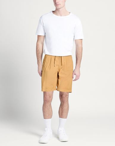 Man Shorts & Bermuda Shorts Camel Size 28 Cotton, Elastane