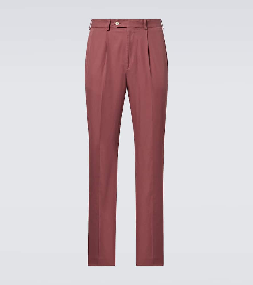 Cotton straight pants