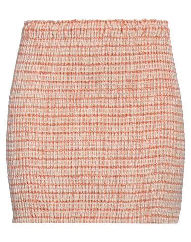 Woman Mini skirt Rust Size XS Wool, Polyester