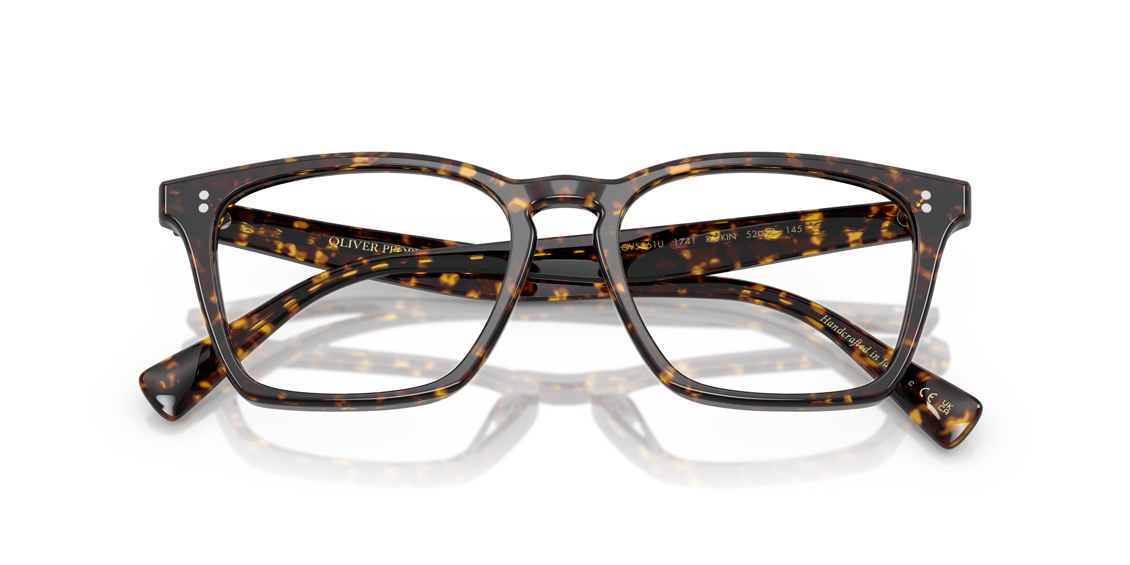 Oliver Peoples Herren Oliver Peoples OV5561U RAFKIN 1741 Optische Fassungen Acetat Schildkröte Transparent Quadratisch Norma