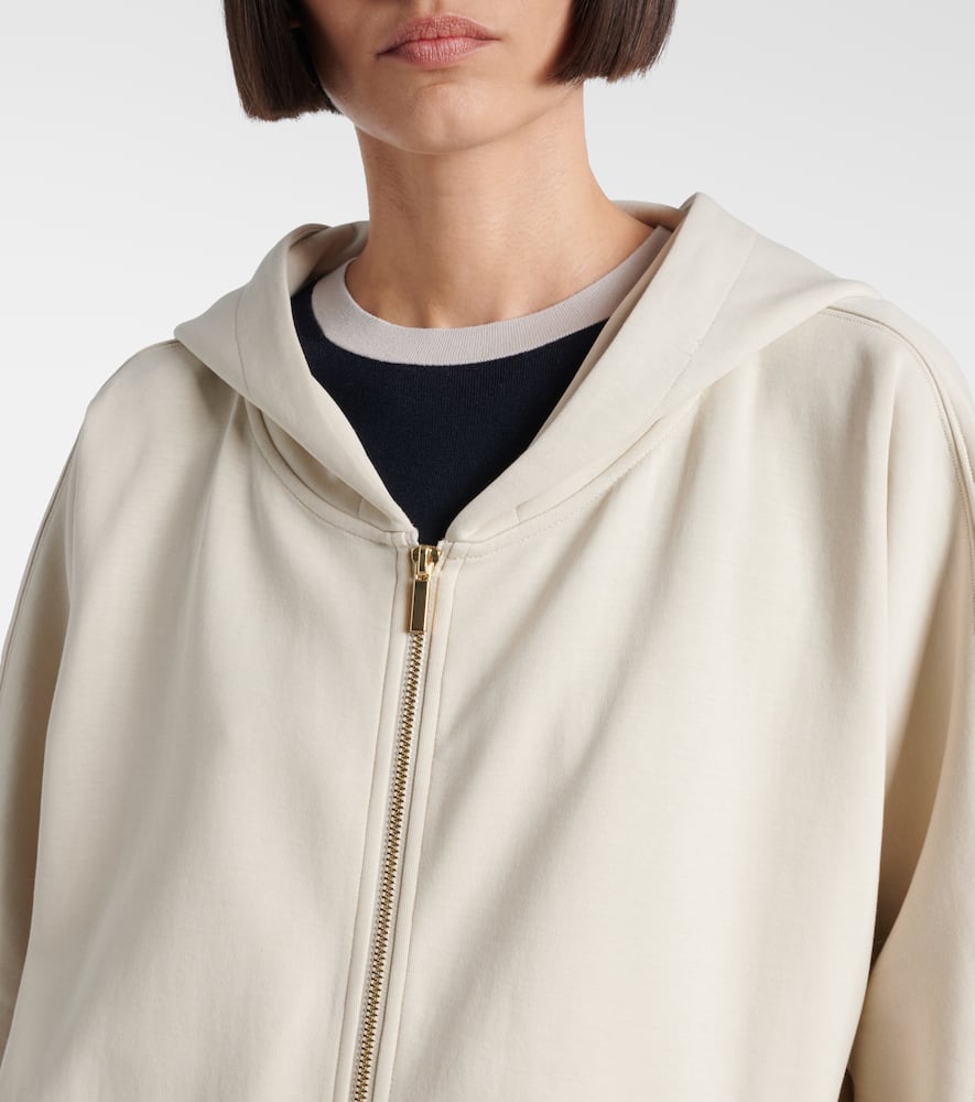 Verbano cotton jersey zip-up sweater