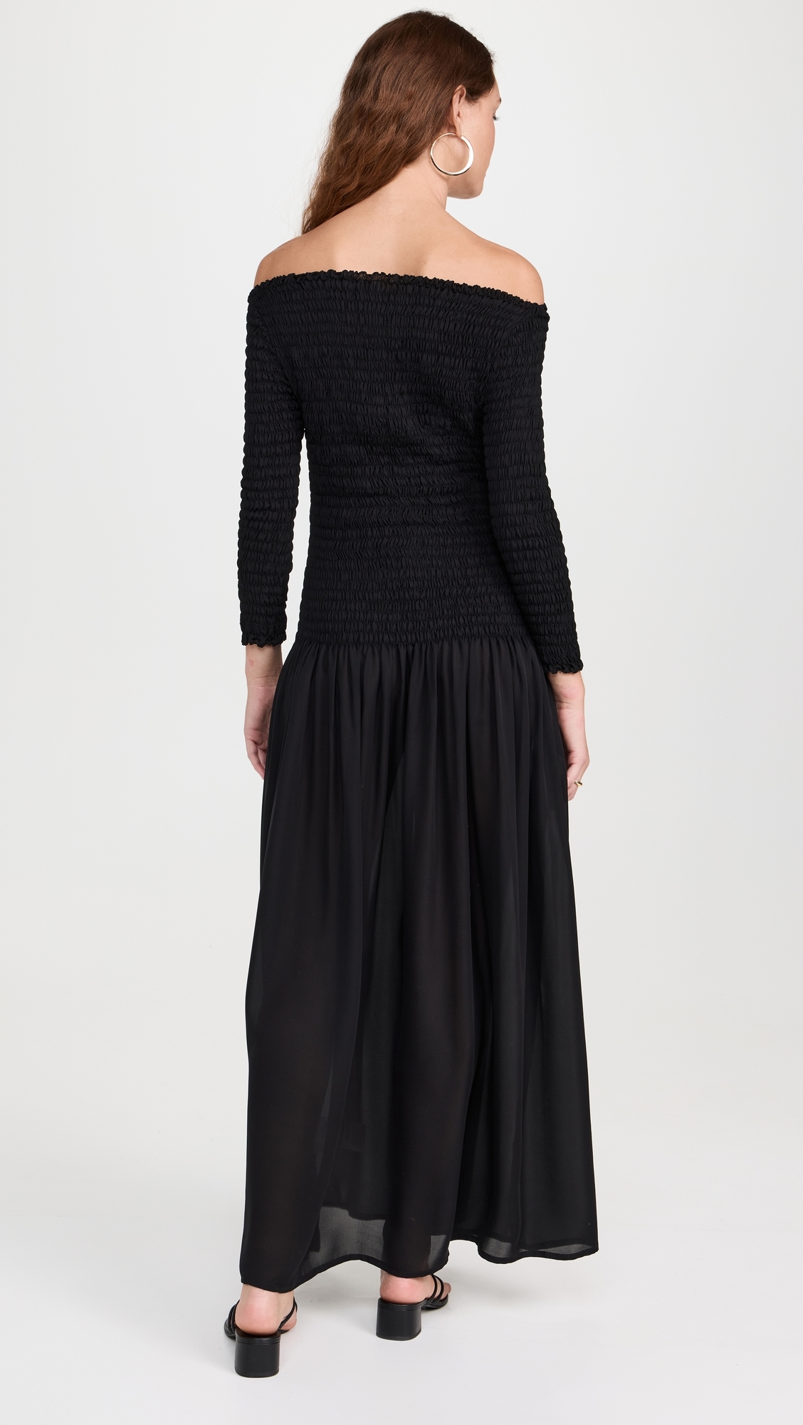 Amandine Silk Maxi Dress Black