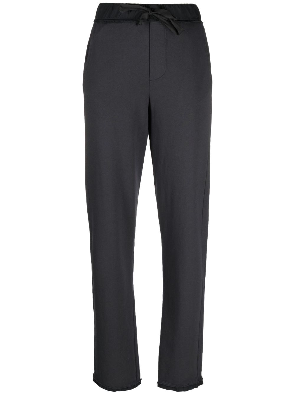 Drawstring-waistband cotton trousers - Grey