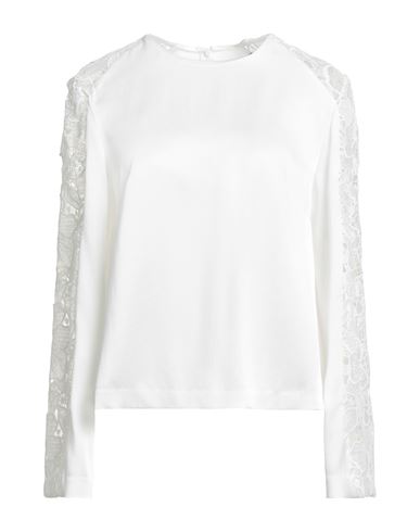 Woman Top White Size 4 Acetate, Viscose