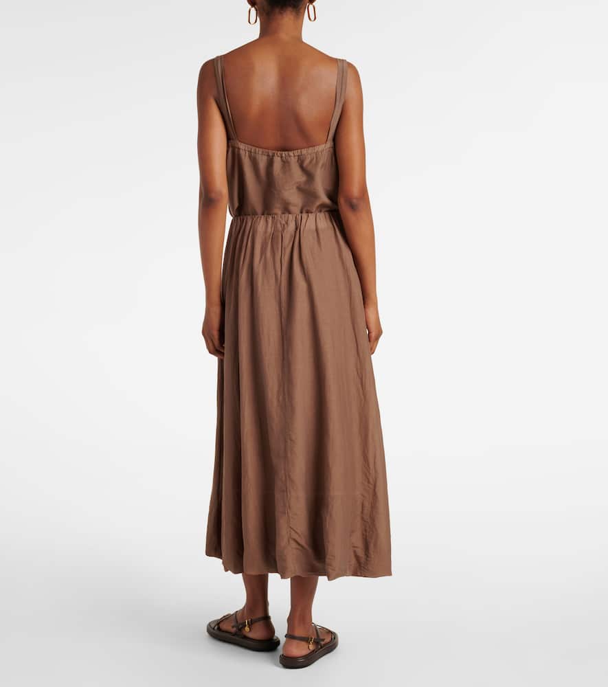 Ines cotton and silk voile maxi skirt