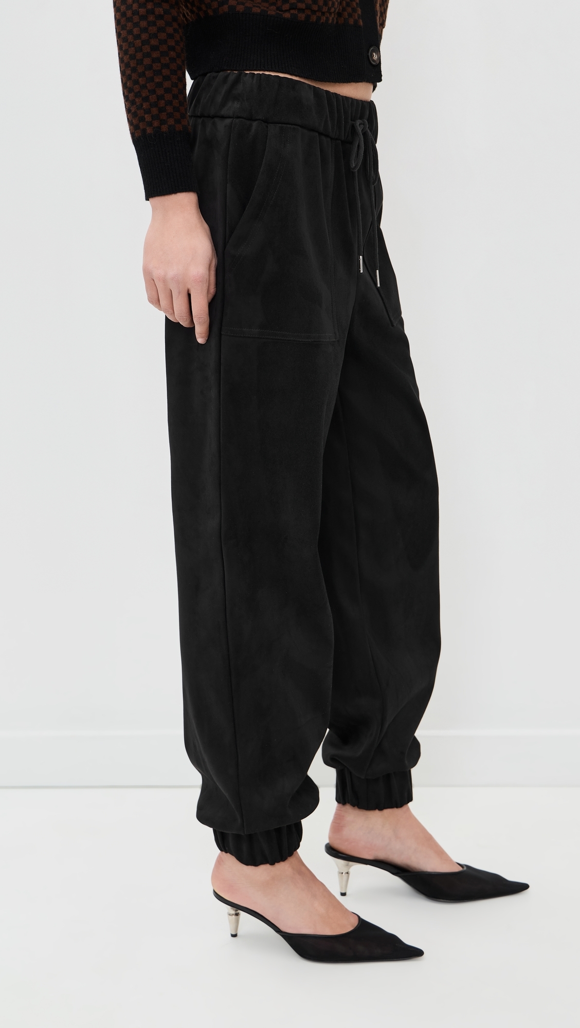 Remy Faux Suede Joggers Coffee