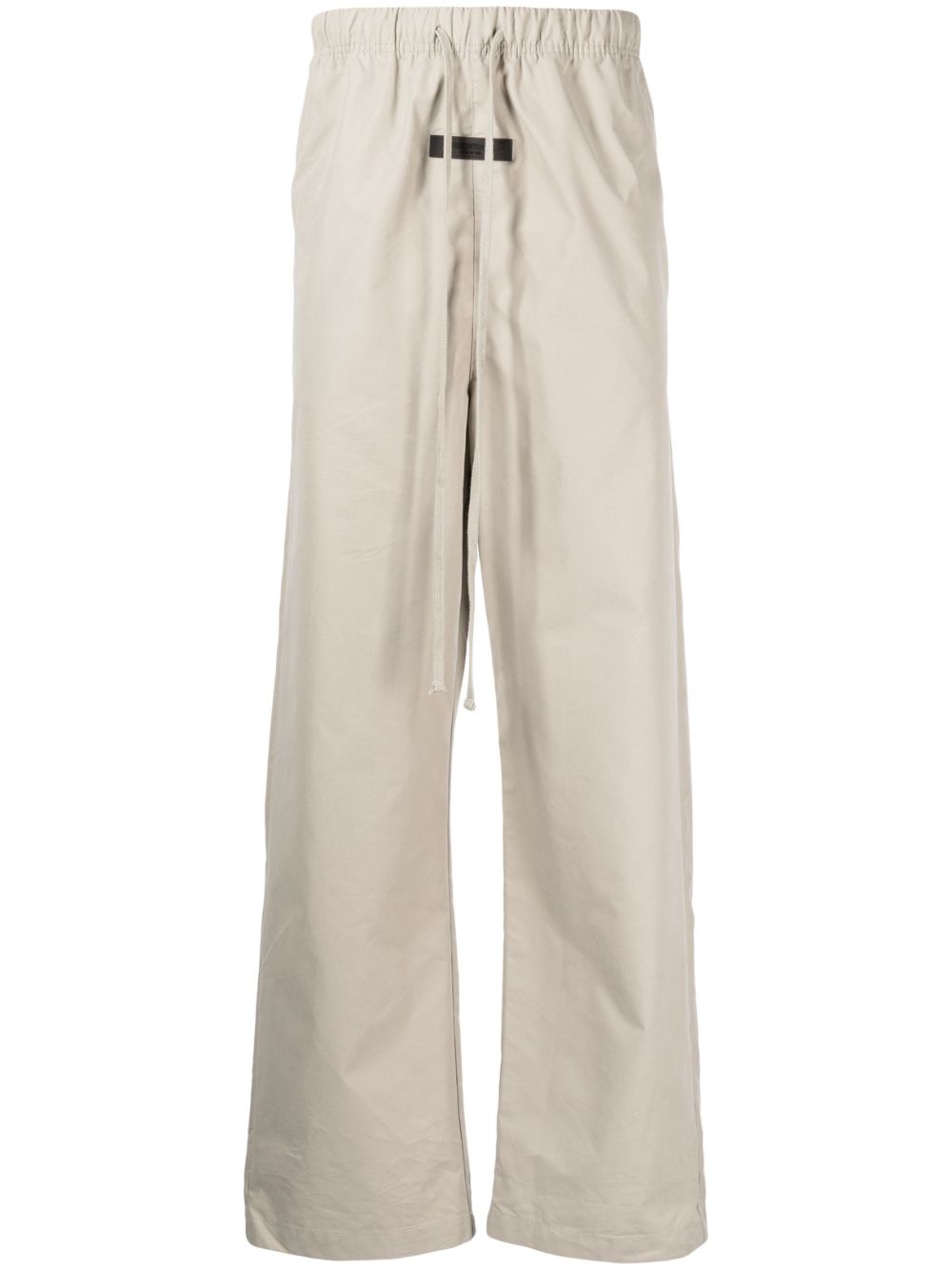 Logo-patch straight-leg trousers - Green