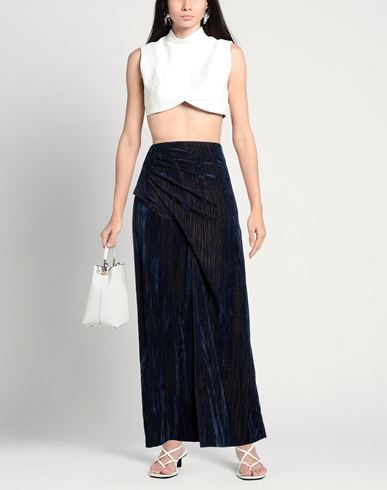 Woman Maxi skirt Midnight blue Size 6 Polyester