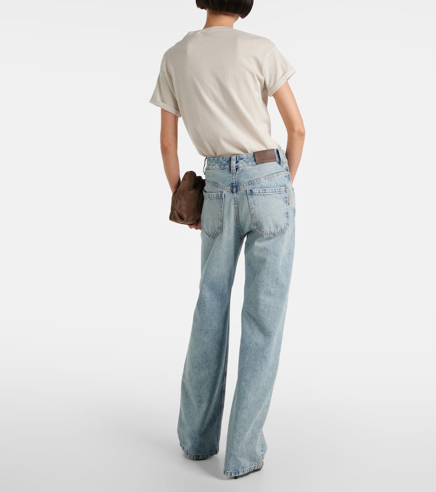 High-rise straight jeans