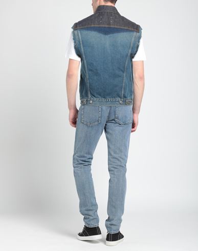 Man Denim outerwear Blue Size 36 Cotton