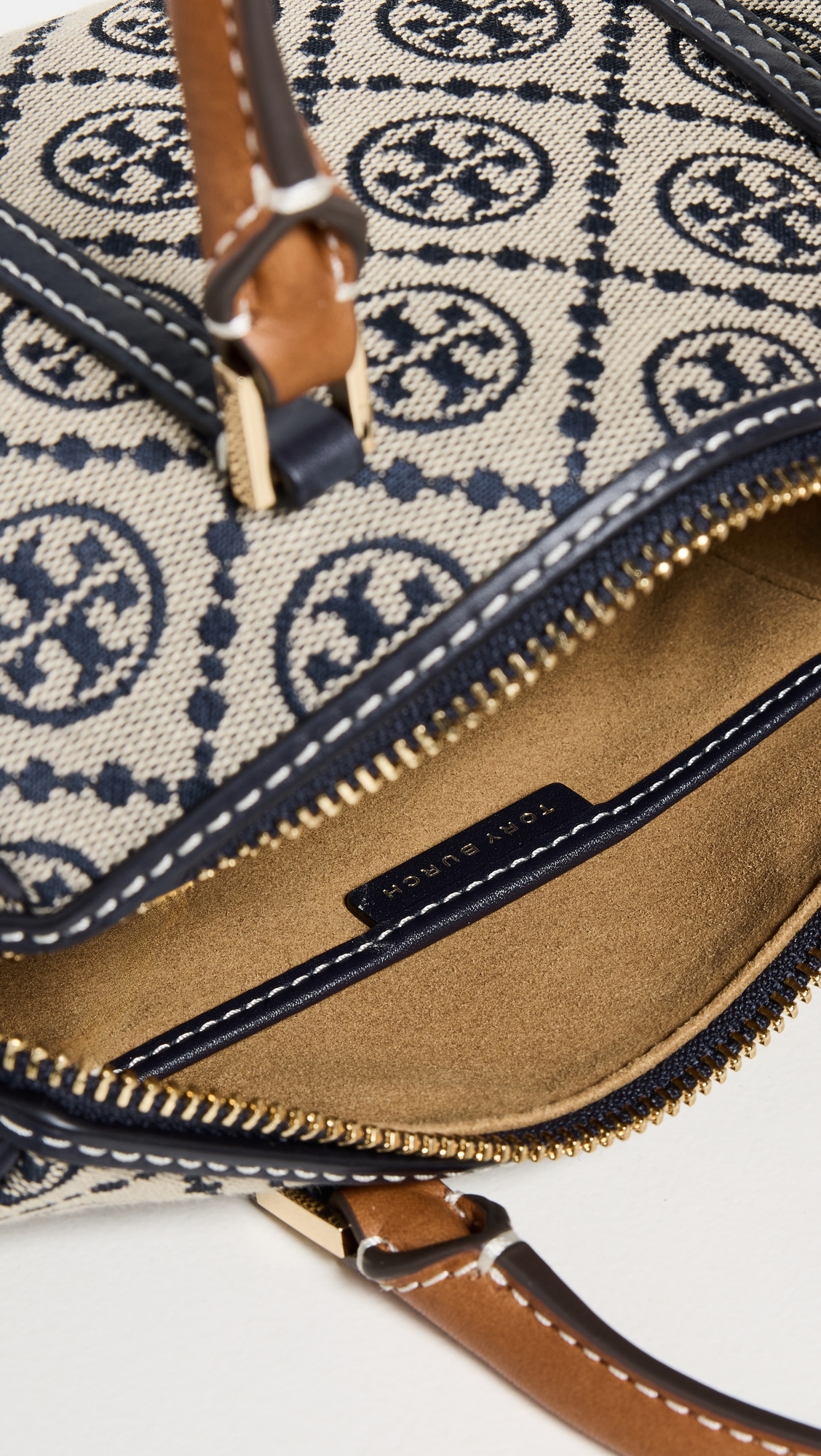 Tory Burch T Monogram Mini Barrel Bag Tory Navy One Size