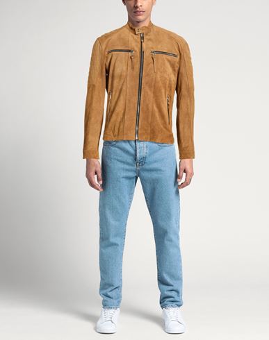 Man Jacket Camel Size M Leather