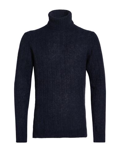Man Turtleneck Midnight blue Size M Alpaca wool, Polyamide, Wool