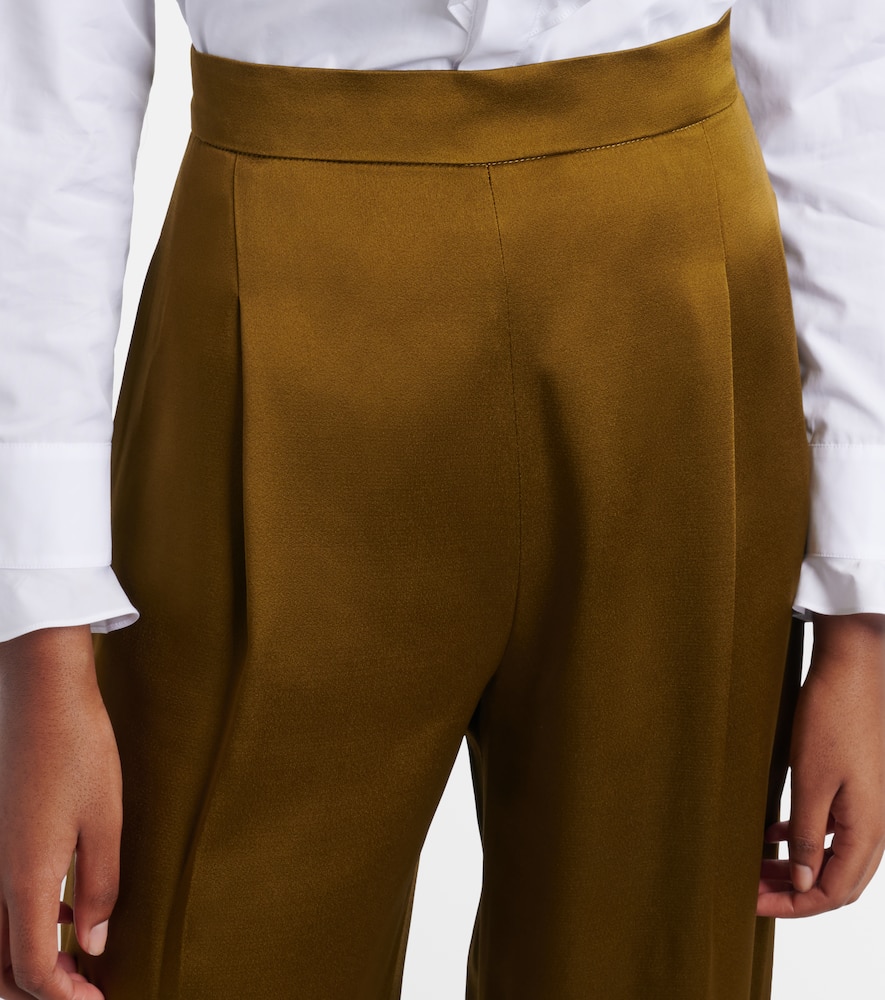 Cono satin wide-leg pants