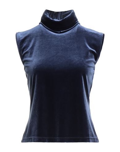 Woman Top Navy Size S Polyester, Elastane