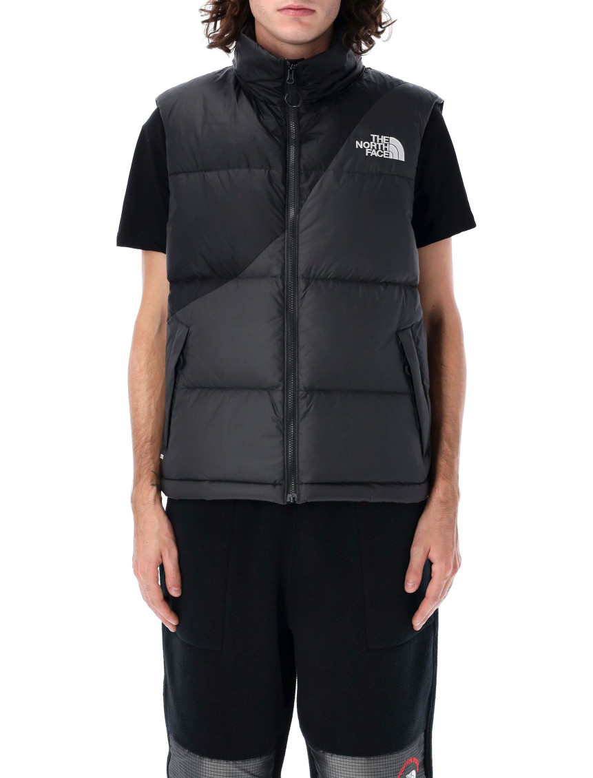 Logo-embroidered padded jacket - Black