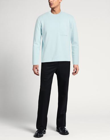 Man Sweater Sky blue Size M Cotton